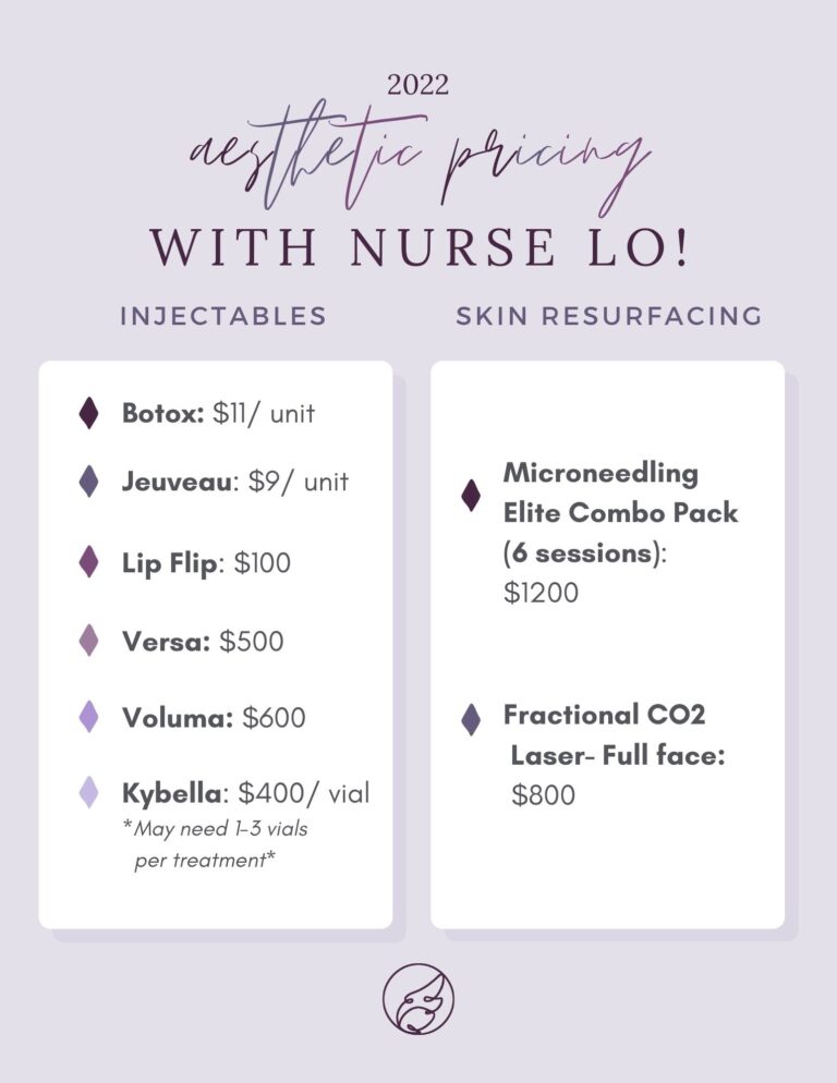 Lorissa Aesthetic Pricing Lorissa Aesthetic Pricing
